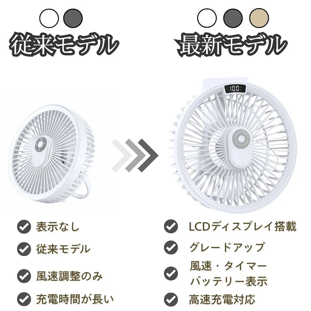 【最新型】楽すず扇風™|コードレス|卓上・壁掛け・吊り下げ対応