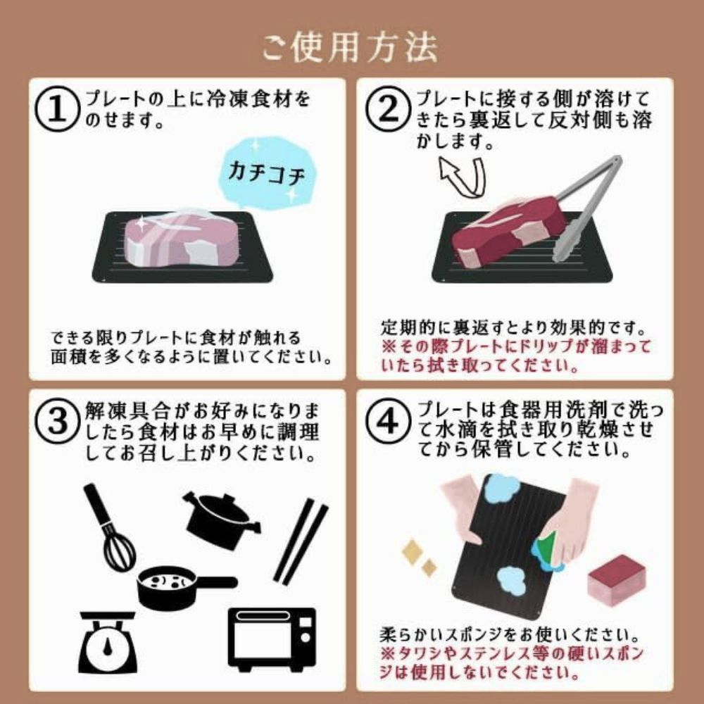 【高純度アルミ製】 楽急速解凍™