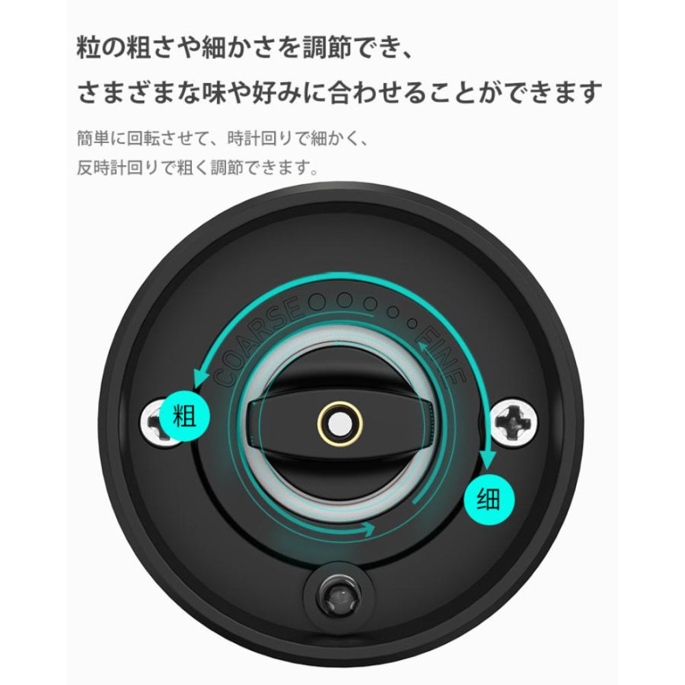 【SNS人気商品】楽デンミル™ 電動式岩塩・胡椒ミル2本セット